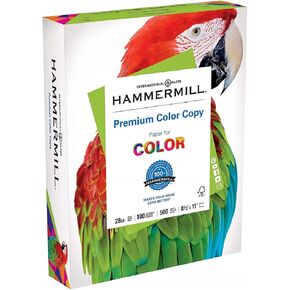 Hammermill Premium Color Copy Paper, 8.5 x 11 Letter Size, 28lb, 100 Bright, 1 Ream / 500 Sheets (102467R) Acid Free - 2 Pack