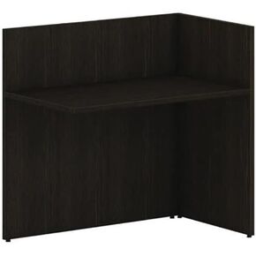 HON MOD Series Laminate Reception Return Shell with Gallery Wall LJA1 Java Oak 42" W x 25" D