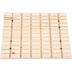 Hemoton 1Pc Wooden Pet Foot Pad for Rabbits and Guinea Pigs Durable Nail Grinding Board with Groove Design for Squirrels and Chinchillas Multi Purpose Claw Care Mat
