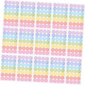 20Sheets Decorative Reinforcement Stickers for Hole Punched Pages Self Adhesive Paper Hole Protectors for DIY Projects for Office School and Home Use