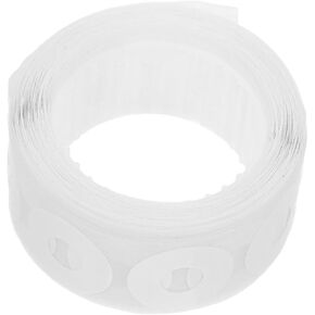 jojofuny 1 Roll Self Adhesive Hole Reinforcement Stickers of Repair Labels for Binder Versatile Hole Protectors for Office Home Use Easy Application PVC Material
