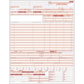 نموذج مطالبة التأمين الصحي UB-04 (CMS-1450) ، ليزر 8-1/2 "× 11"-حزمة من 100 نموذج