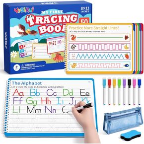 Preschool Learning Activities, Tracing Books for Kids Ages 3+, Toddler Handwriting Practice, Letter Tracing for Kids, Preschool Kindergarten Workbooks 3+, Learning Books for 3+ Years Old