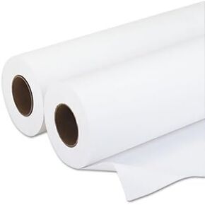Amerigo Wide-Format Paper, 3" Core, 20 Lb, 24" X 500 Ft, Smooth White, 2/Pack