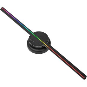 Hologram Fan Naked-eye Holographic 3D Projector Stereo Suspension Fan Screen Audio Advertising Machine Outdoor Frameless Aerial Imaging Led High-Resolution 3d Hologram(EU)