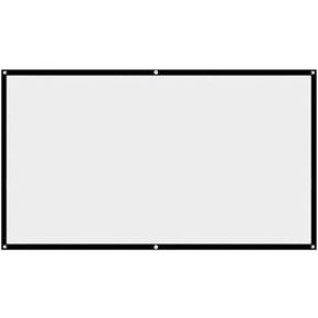 ANGIRHGUI CSCDD 16:9 Foldable Projection Screen Portable White Projector Curtain 60/72/84/100 Inch(100 inch)