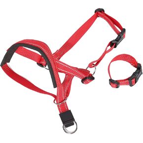Dog Cover, Prevent Chewing Breathable Adjustable Padded Nose Bridge Headcollar Pet Muzzle for Walking (L Size(for Wrist Circumference)
