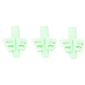 3Pcs/Set Soft Silica Pencil Grasp Two-Finger Gel Pen Grips Writing Training Correction Tool Pens Holding(3 PCS in Bulk-Green)