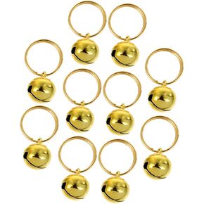 Mikikit 10Pcs Pet Bells Multi Functional Decor for Dogs Cats Durable for Pet Collars for Wedding Party Christmas Celebrations