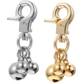 2Pcs Pet Pendant Bells for and Cat Sound Accessories with Keychain Clip for Pet Tracking and Attention