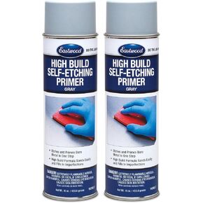 Eastwood High Build Self Etching Primer Gray Aerosol for Bare Metal Acid-Etching Formula 16 oz. | 2 Pack