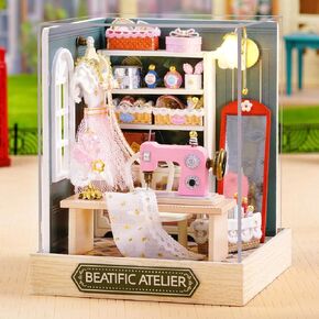DIY Miniature Dollhouse Kits - Wooden Mini Model House with LED Lights, Tiny Furniture & Accessories – Craft Building Kits for Teens & Adults (Magical Fate) – Birthday Valentine's Gift