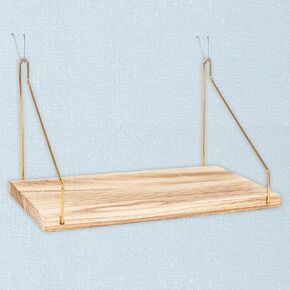 Cubicle Shelf For Fabric Walls With Hooks：12x6.0in Wooden Cubicle Hanging Organizer Gold Bracket Use For Office Cubicle Accessories For Office Stylish Cubicledecor Ations For Women Desk Work Decor