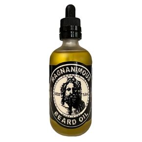 MAGNANIMOUS BEARD OIL (3.5 OZ) "ALEXANDER" SCENT (MAHOGANY, COGNAC, BLOOD ORANGE, RED PEPPER, CLARY SAGE, BOURBON, AND SANDALWOOD) - THE NON-GREASIEST BEARD OIL ON THE PLANET, ZEUS APPROVED!