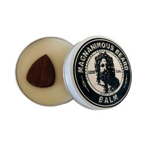 MAGNANIMOUS WHITE BEARD BALM (2 OZ) "ALEXANDER" SCENT (MAHOGANY, COGNAC, BLOOD ORANGE, RED PEPPER, SAGE, BOURBON, SANDALWOOD) - THE NON-GREASIEST BEARD BALM FOR WHITE BEARDS ON THE PLANET!