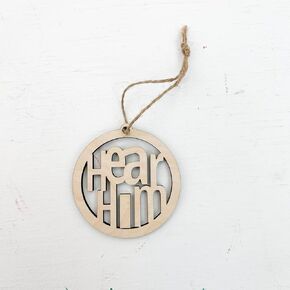 Set of 20 Religious Christmas Ornaments, Wooden Tree Russel M Nelson Prophet, Church of Jesus Christ Latter Day Saints LDS Mormon Gifts for Members AVTRBoutique (Hear Him Circle)