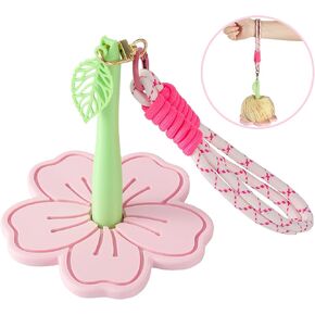 RSRIHE Portable Wrist Yarn Holder- 3D Printed Sakura Crochet Holder for Knitting. Perfect for Travel and on-The-go Crocheting. Comfortable Handmade Tool for Yarn Lovers