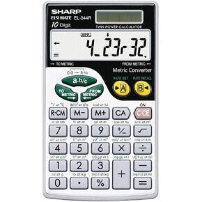 Sharp EL344RB EL344RB Metric Conversion Wallet Calculator 10-Digit LCD