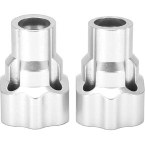 Alomejor High Strength RC Rear Axle Cover Bushing for Losi LMT 1/8 RC Truck, Wear Resistant Portal Housing, 2Pcs Aluminum Sleeve (Black)