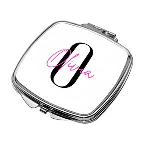 Personalized Handheld Mirror Compact Custom Travel Makeup Mirror for Women Portable Beauty Accessory Gift (MOM DESIGN)