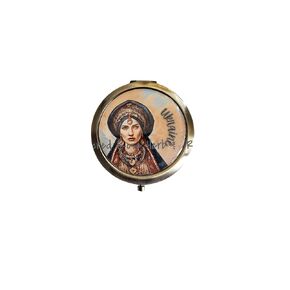 Ukraine Woman's Compact Cosmetics Mirror Collectible Makeup Keepsake Accessory