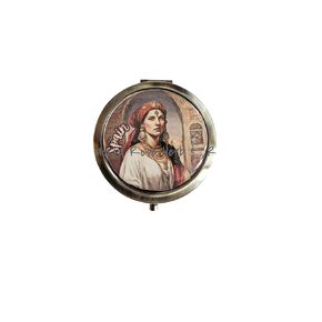 Spanish Woman Compact Travel Novelty Mirror Compact Pocket Purse Handbag Mirror