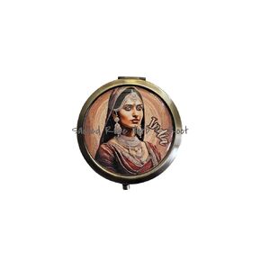 Woman India Compact Cosmetics Mirror Collectible Portable Makeup Travel Mirrors
