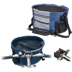 Walky Basket Pet Dog Bicycle Bike Basket & Carrier Easy Click Release Mounting- Up to 15lbs 15.5" Wide x 10" Depth