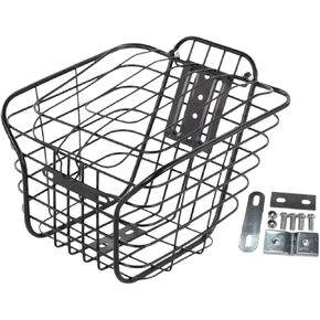 Bicycle Storage Basket Sundries Organizer Pet Carrier Versatile with Lid Bike Rack Basket for Shopping Cycling Mountain Bike
