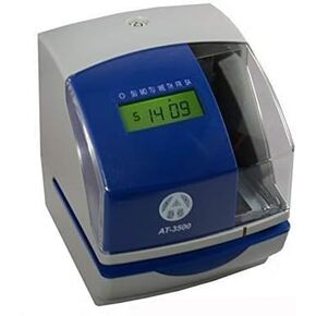 AT-3500 Heavy Duty Multifunction Time Clock and Time/Date/Number Stamp Blue/Beige