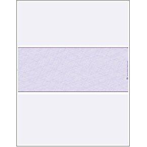 Blank Laser Check Stock Middle Format (Blue), 500 Checks