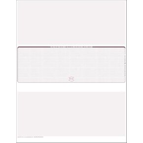 3000 Burgundy- Linen Laser Check Stock, (Check at Middle) Blank Laser Checks, Laser Check, Bank Checks, Business Checks, or Personal Checks