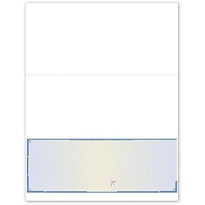 High Security Blank Laser Checks, Middle Format 1 Part / #SLB833 by Nebs Deluxe (500)