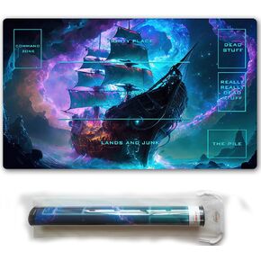 MTG Playmat with Free Plastic Storage Tube and Bag - Sewing Field Rules Area Playmat for Beginners MTG Card Game (MTG2-2)