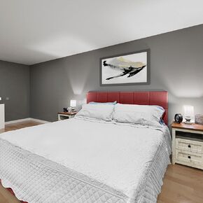 Handmade Upholstered Headboard Panels | Peel and Stick Wall Panels | DIY Headboard Panels for Twin, Full, Queen, & King | Cardinal (18 Piece)