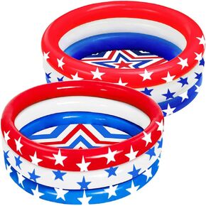 2 Pack Inflatable Kiddie Pool, 47.5"x12" Inflatable Swimming Pool for Kids Summer Fun, Inflatable Baby Ball Pit Pool for Indoor Outdoor Water Fun Swimming Pool Center