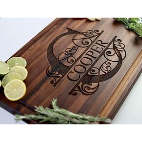 Custom Cutting Board, Personalized Bamboo, Walnut, Cherry or Maple Wood Engraved Boards, USA Made, Customizable for Weddings, Anniversary, New House, Home Decor