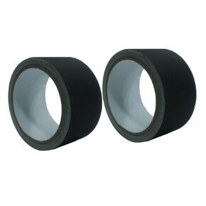 PRETYZOOM 2Rolls Matte Finish Shading Tape Black Cloth Adhesive for Photography Packaging Splicing Insulation and Heat Preservation