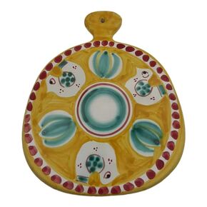 Ceramic Trivet - Trivet with Chickens for Hot Dishes, Pottery from the AmalfiCoast, Landscape Decor, Ceramic Cutting Board, Pottery from Italy, Made in Italy Pottery, Dishwasher and Microwave Safe