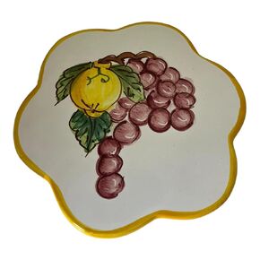 Ceramic Trivet for Pots, Handmade Pot Holder Made In Italy, Italian Lemon Design
