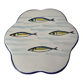 Ceramic Trivet - Fish Trivet for Hot Dishes, Pottery from the AmalfiCoast, Fish Decor, Ceramic Cutting Board, Pottery from Italy, Made in Italy Pottery, Dishwasher and Microwave Safe