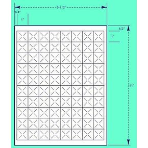 DL10-10-100G, Price Marking Label 1'' X 1" for All Laser & Inkjet Printers, (100 Sheets), 8000 Labels per Carton