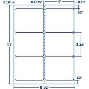 DL4-333-100G, Mail"G Shipping Label 4'' X 3 1/3" for All Laser & Inkjet Printers, (100 Sheets), 600 Labels per Carton
