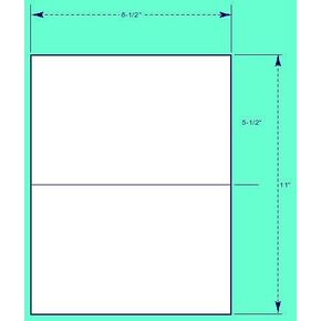 DL85-55-100, Shipping Label 8 1/2'' X 5 1/2" for All Laser & Inkjet Printers, (100 Sheets), 200 Labels per Carton