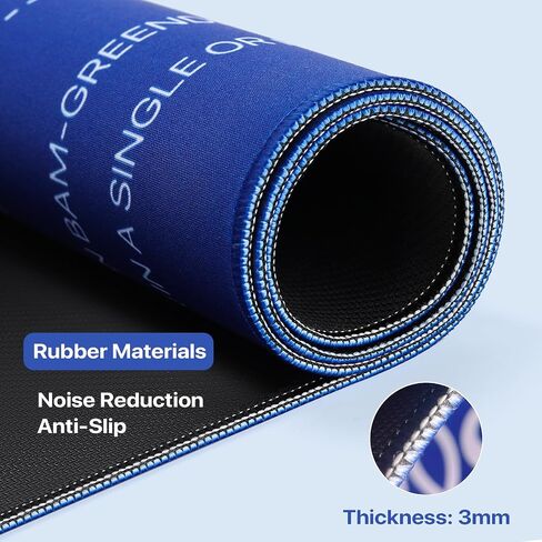 Mahjong Mat with Bag, 32.4 * 32.4 Inch Anti Slip Noise Reduction Mahjong Table Mat for Poker Board Card Tile Games, Dominoes (Blue) in Saudi Arabia
