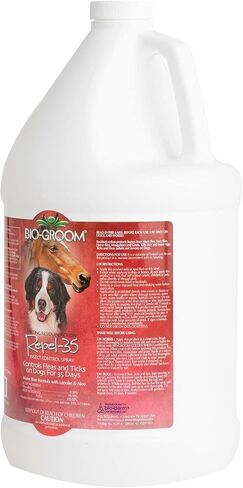Bio-GROATH Repel-35 Flea & Trick Dog Spray-برغوث ووقاية للكلاب ، وعلاج البراغيث القط ، خالية من القسوة ، مصنوعة في الولايات المتحدة الأمريكية ، طارد القراد الطبيعي ، رذاذ ذبابة للخيول-16 Fl Oz 1 pack in Kuwait
