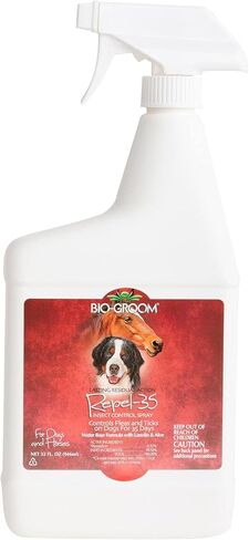 Bio-GROATH Repel-35 Flea & Trick Dog Spray-برغوث ووقاية للكلاب ، وعلاج البراغيث القط ، خالية من القسوة ، مصنوعة في الولايات المتحدة الأمريكية ، طارد القراد الطبيعي ، رذاذ ذبابة للخيول-16 Fl Oz 1 pack in Kuwait
