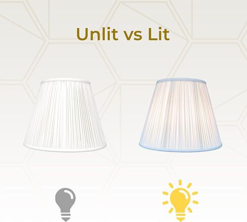 Royal Designs Deep Empire Gather Plate Lamp Basic Shade ، Beige ، 9 × 16 × 12.25 in Kuwait