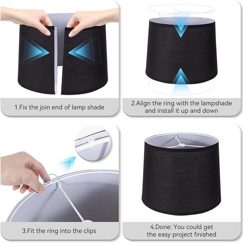 مجموعة ظلال المصباح من 2 - أحرف Lampingades طبل 11.4 "× 12.9" × 9.8 "بوصة ، ومتوسطة القماش بديلة البديل لمصباح الطاولة ، ومصباح الأرض ، والتجميع ، العنكبوت ، الكتان in Kuwait