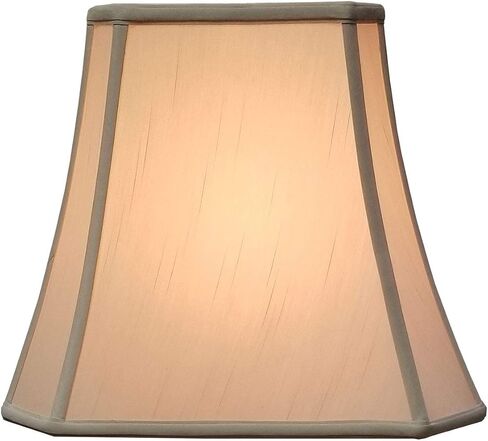 Royal Designs Rectangle Cut Corner Lamp Shade - Beige - (7 x 10) x (12.25 x 18) x 13.25 in Kuwait